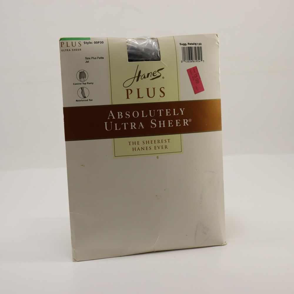 Hanes‎ Absolutely Ultra Sheer Pantyhose Plus Petite Control Top LOT of 2